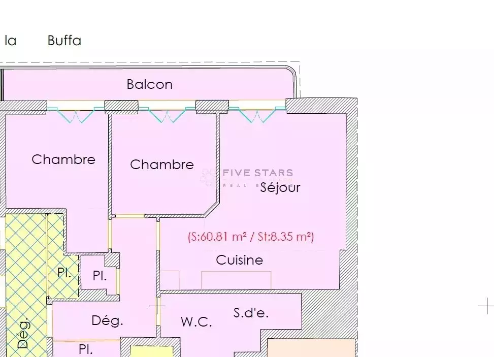 Flat Rue de la Buffa in Nice