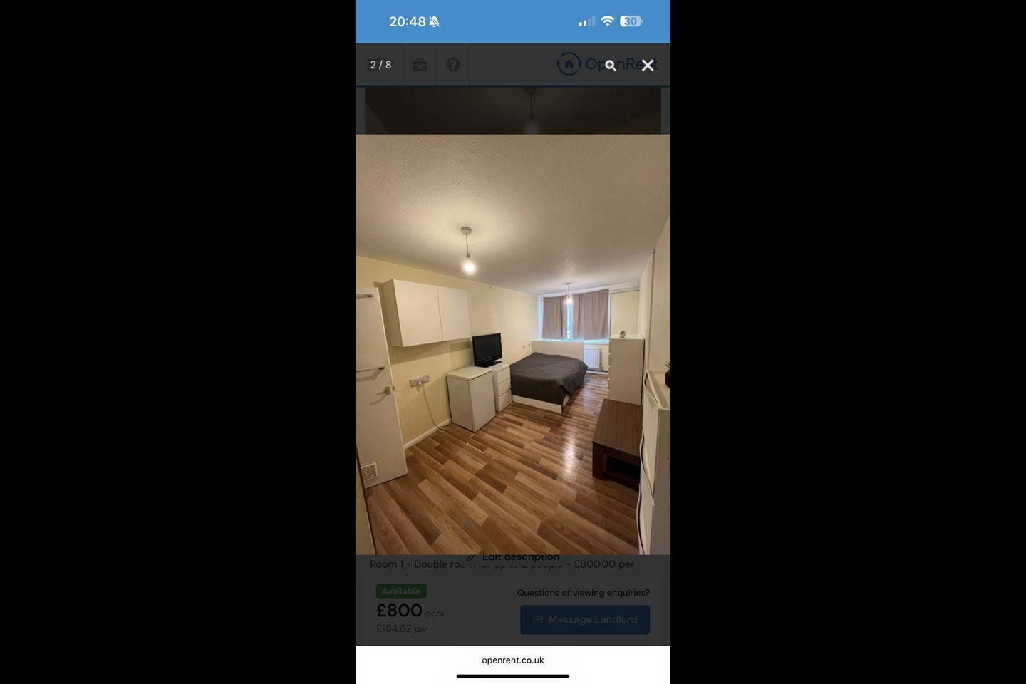 Room Eureka Road in Greater London