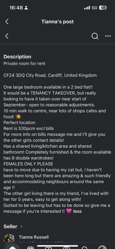 Room Pearson Street in Cardiff