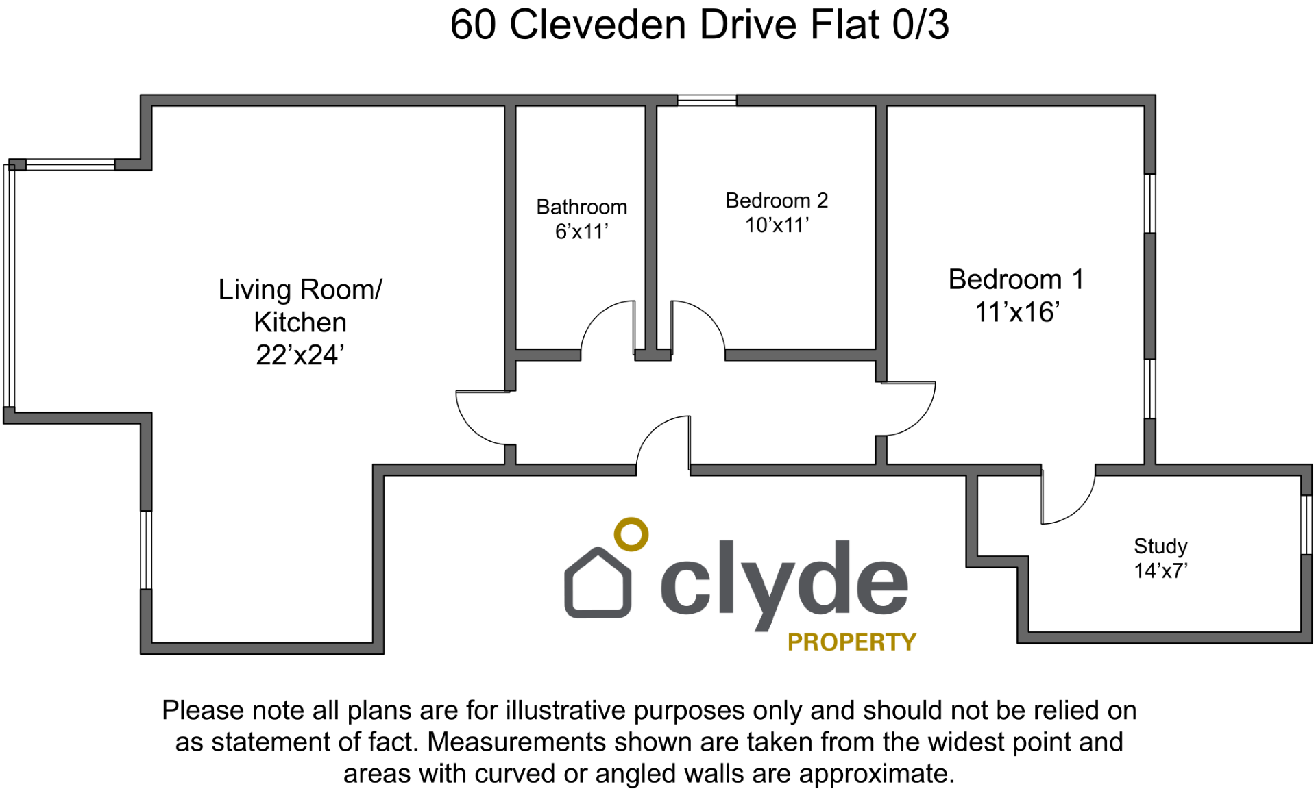 Flat Cleveden Drive in Glasgow