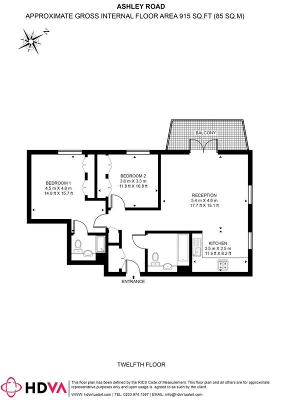 Room Ashley Road in Greater London