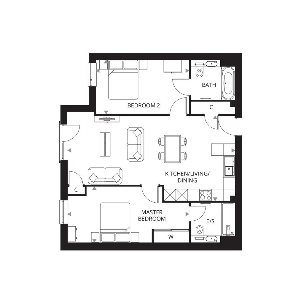 Flat Harland Court in West Suffolk