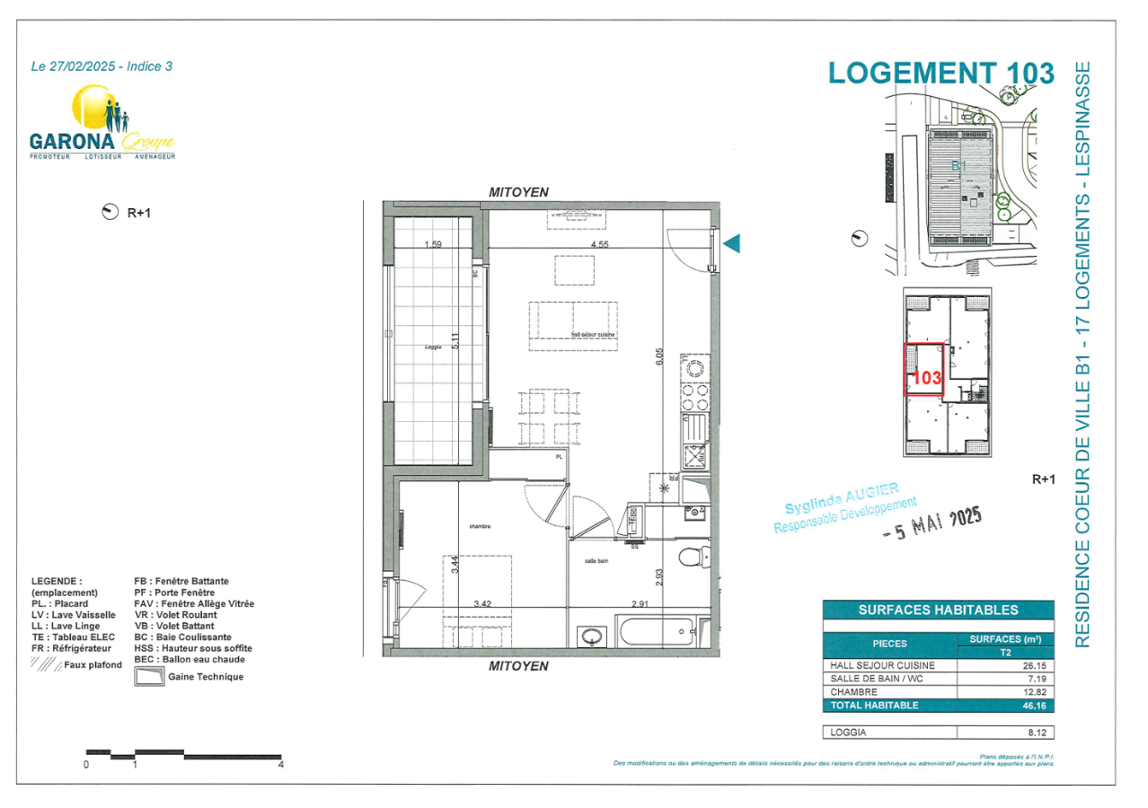 Appartement Impasse du Boulodrome à Lespinasse