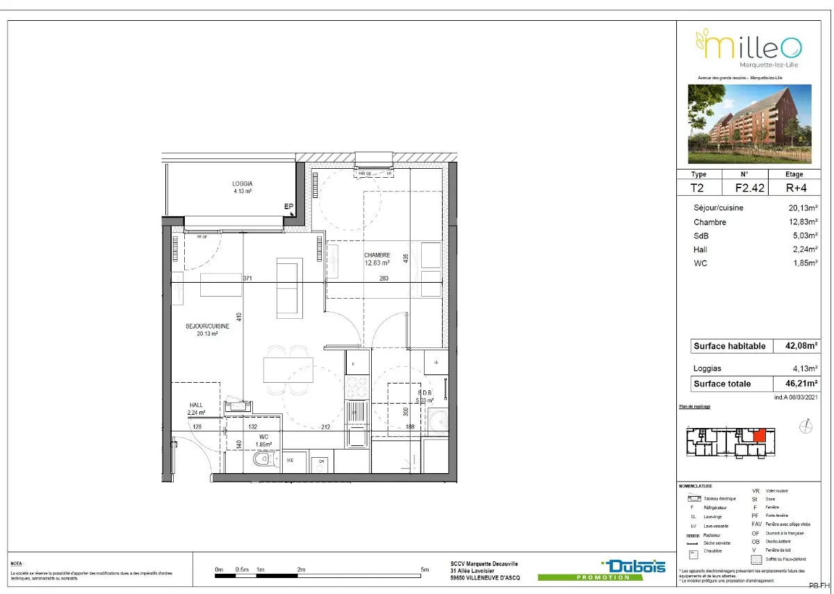 Appartement Avenue Decauville à Marquette-lez-Lille