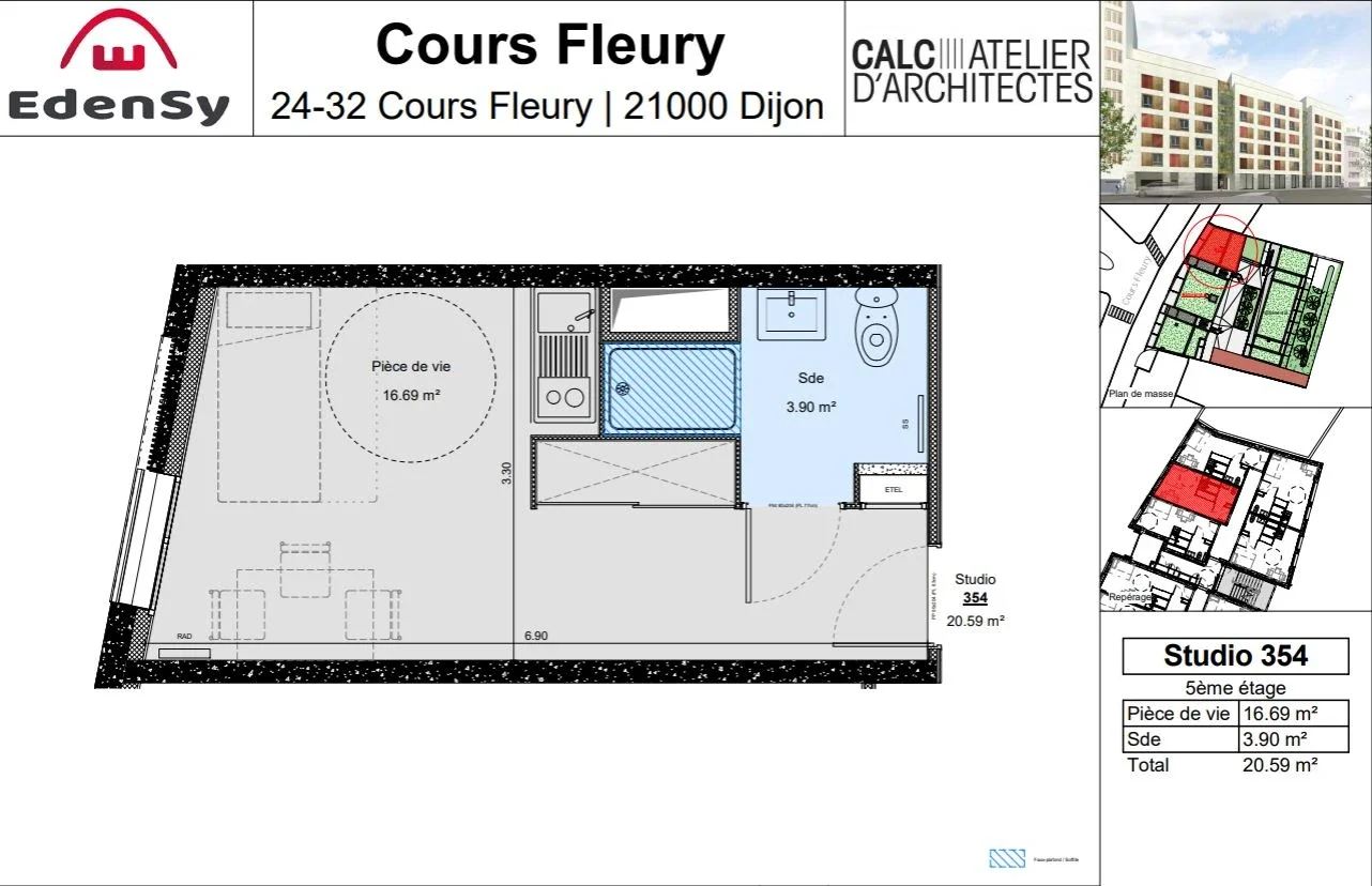 Flat Cours Fleury in Dijon