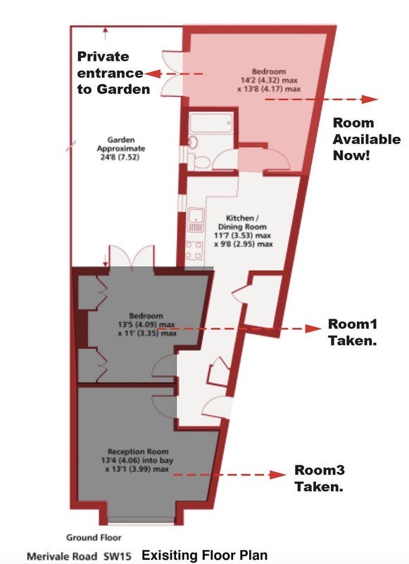 Room Merivale Road in Greater London