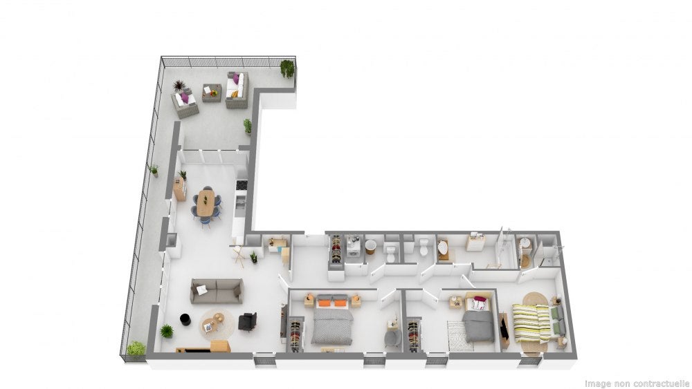 Flat Avenue Georges Clemenceau in Plan-de-Cuques