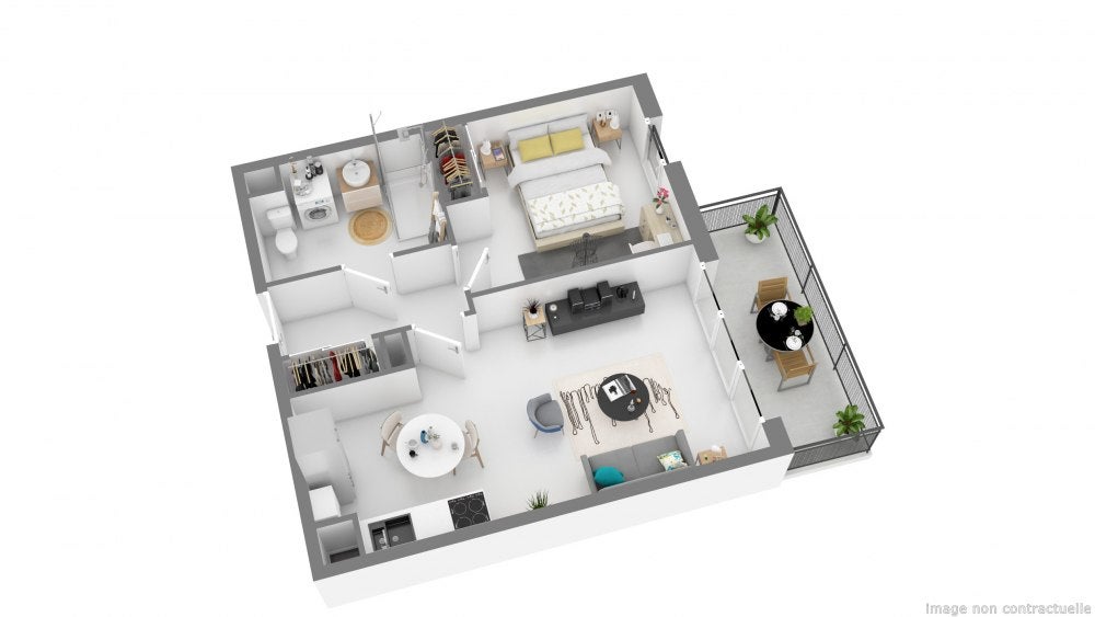 Flat Avenue Georges Clemenceau in Plan-de-Cuques
