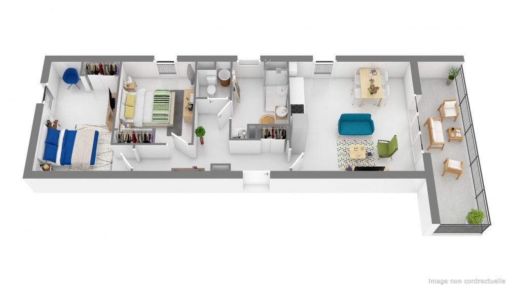 Flat Avenue Georges Clemenceau in Plan-de-Cuques