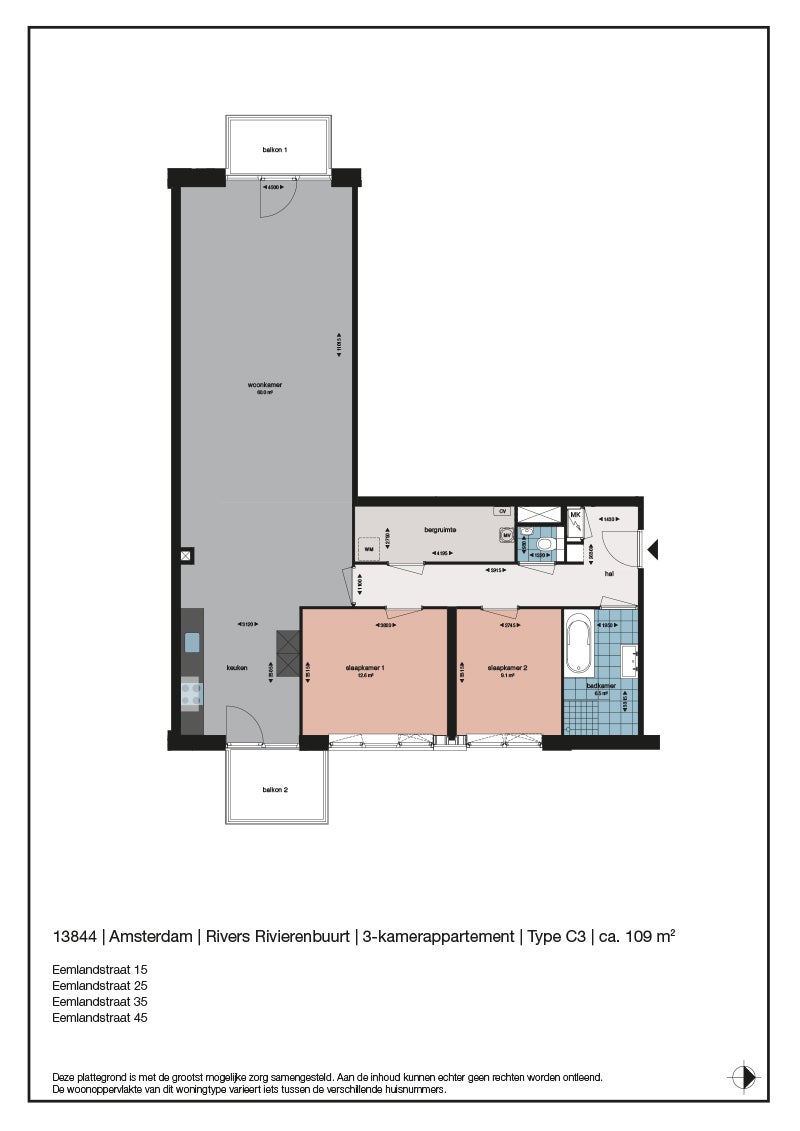Woning te huur: Eemlandstraat, Amsterdam