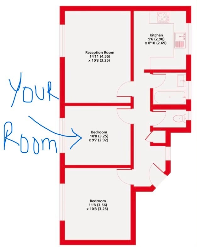 Room Clapham Crescent in Greater London