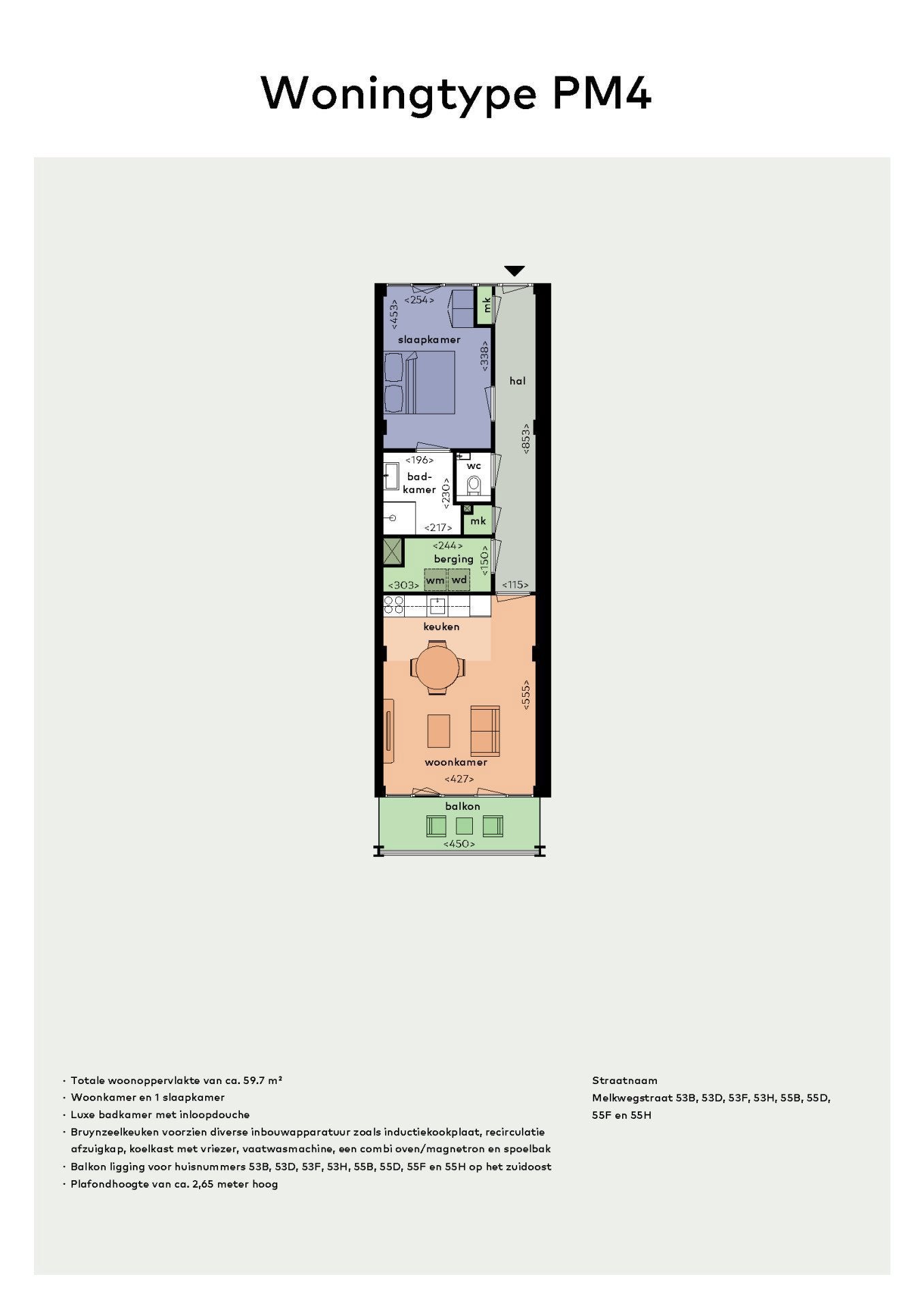 Appartement Melkwegstraat in Den Haag
