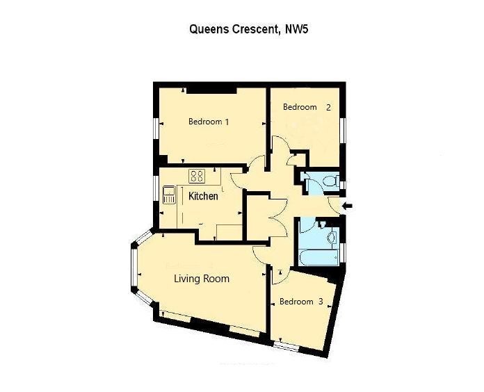 Flat Queen's Crescent in Greater London