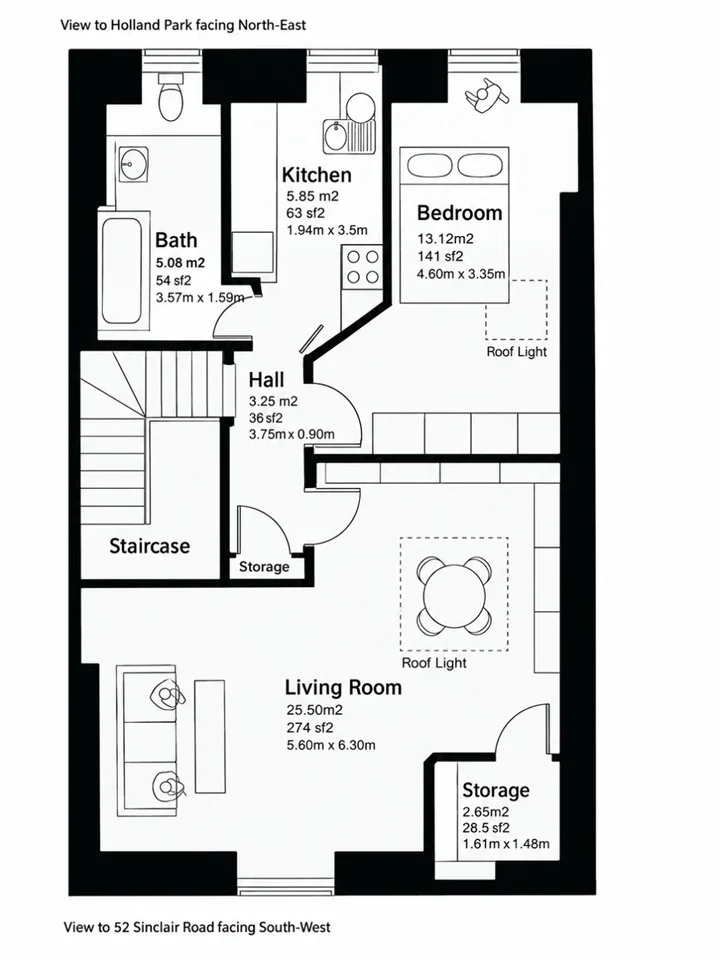 Flat Sinclair Road in Greater London