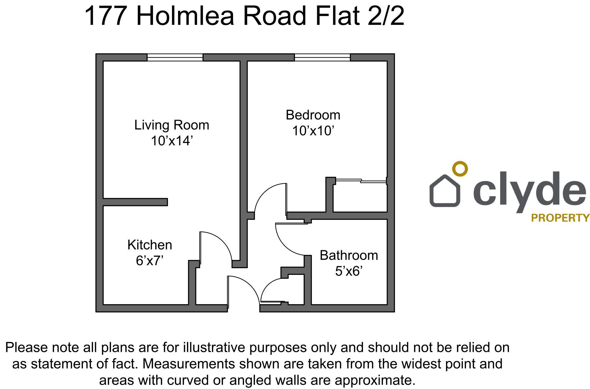 Flat Holmlea Road in Glasgow
