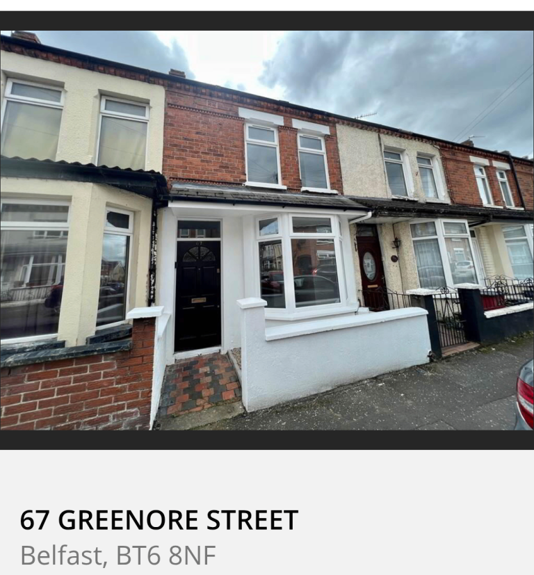 House Greenore Street in Belfast
