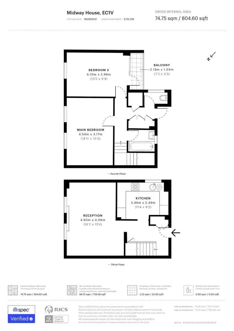 Flat Goswell Road in Greater London