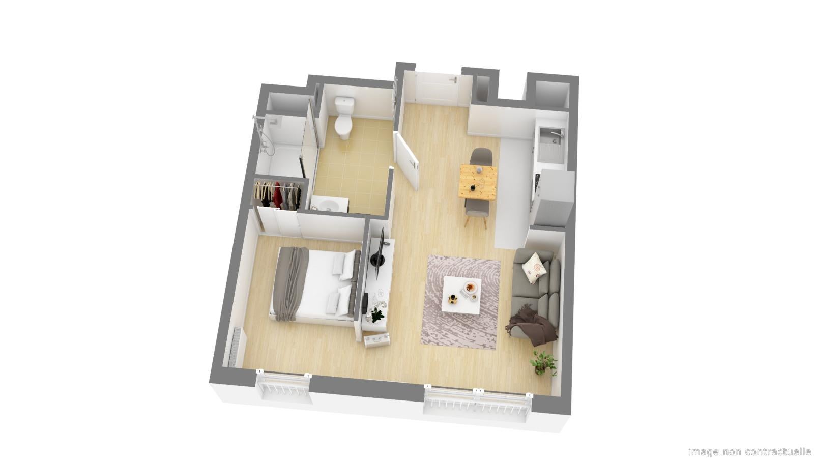 Flat Rue Jean-Jacques Rousseau in Romainville