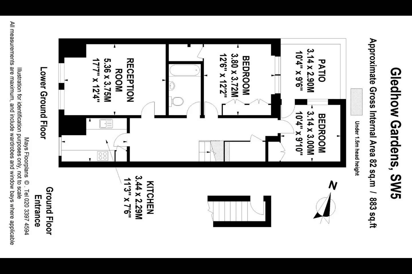 Flat Gledhow Gardens in Greater London