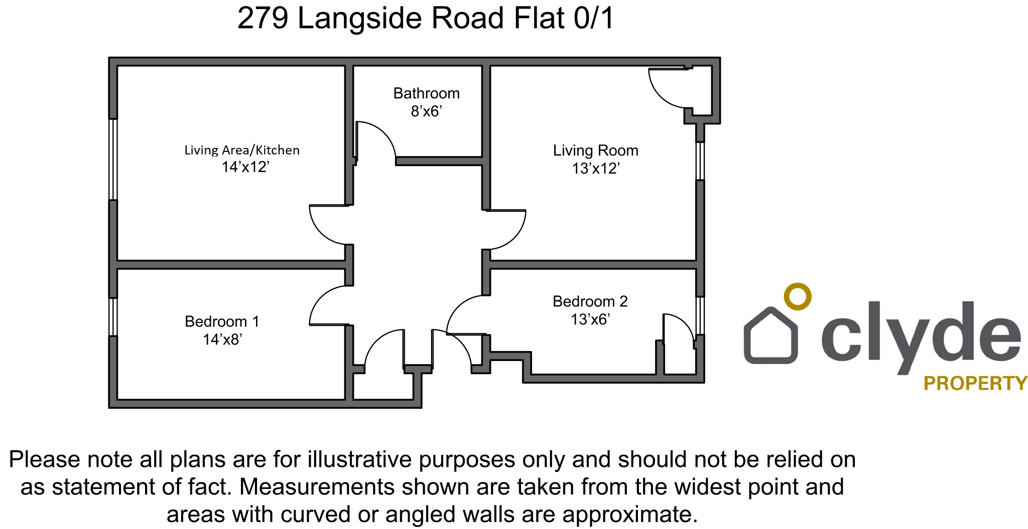 Flat Langside Road in Glasgow