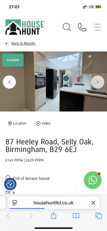 Room Heeley Road in Birmingham