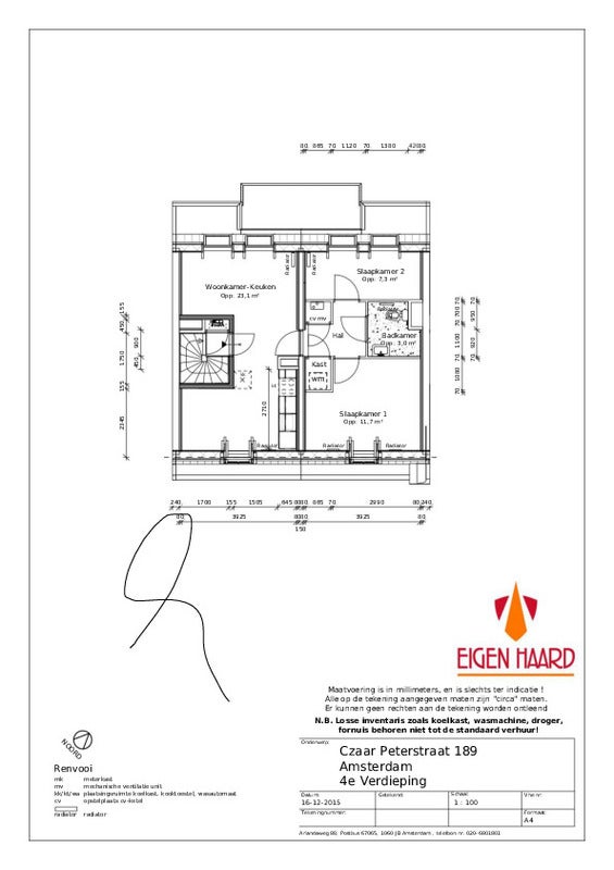 Appartement Czaar Peterstraat 4