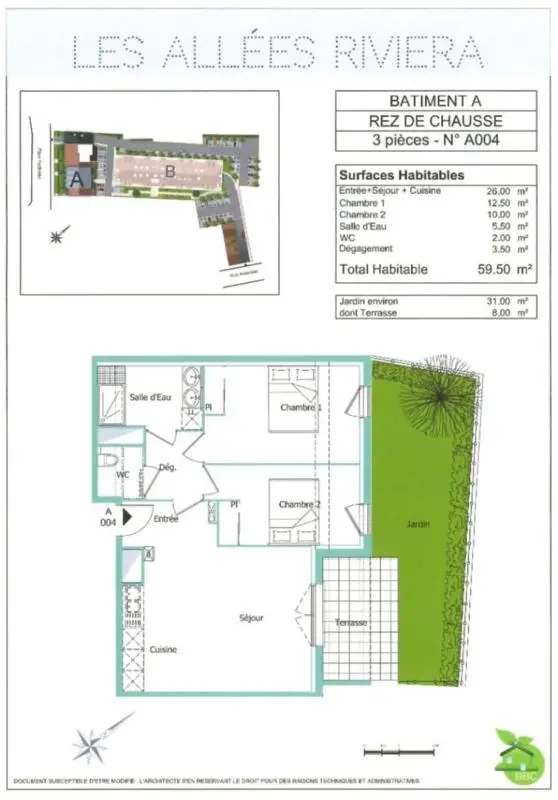 Appartement Allée d'Aquitaine à Périgueux