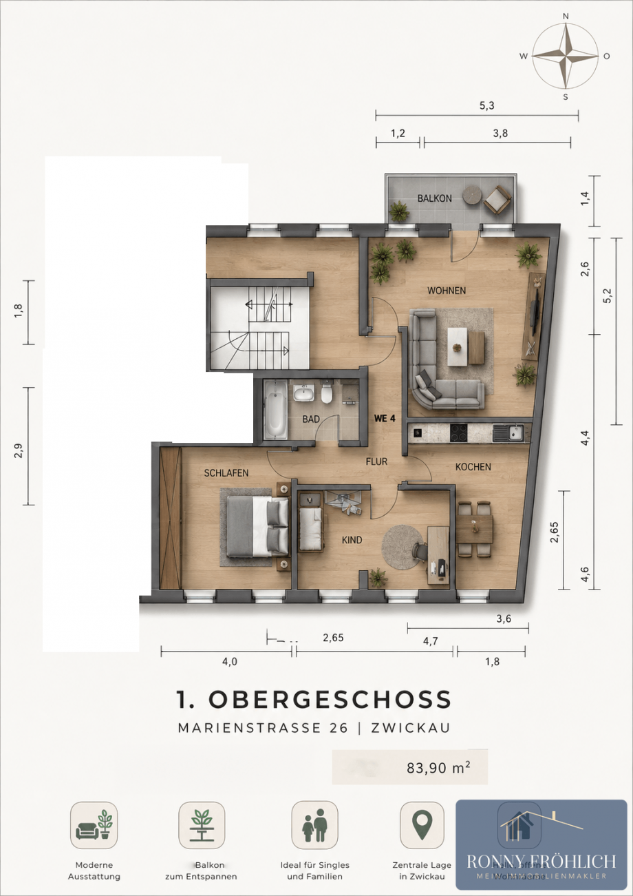 Wohnung Marienstraße in Zwickau