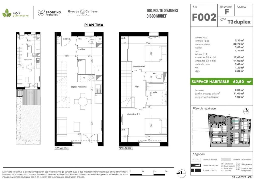 Flat Rue Georges Clemenceau in Muret