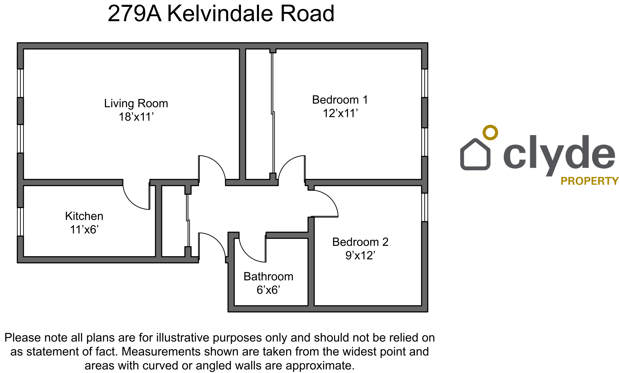 Flat Kelvindale Road in Glasgow