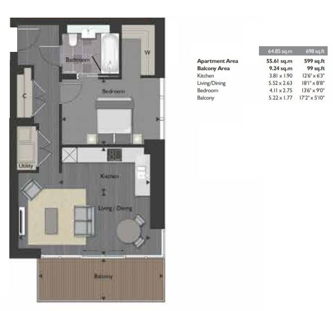 Flat Piazza Walk in Greater London