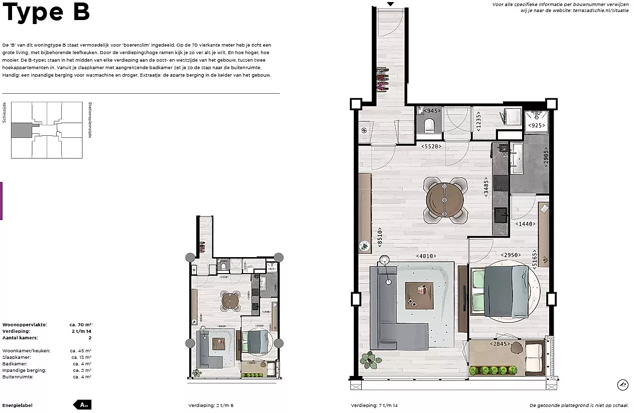 Appartement Stationsplein 6 J 10 in Schiedam