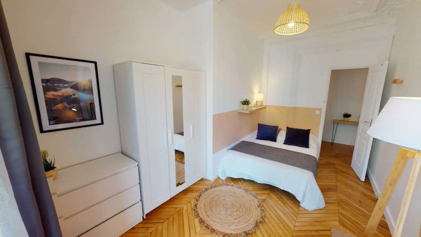 Chambre Rue de Tilsitt à Paris