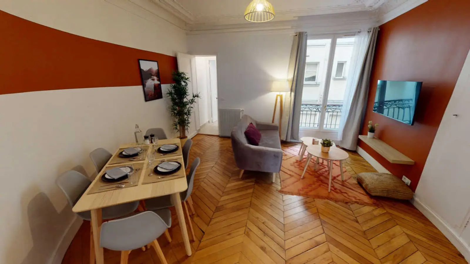 Chambre Rue de Tilsitt à Paris