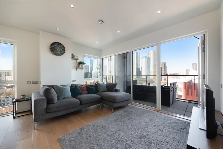 Flat River Barge Close in Greater London