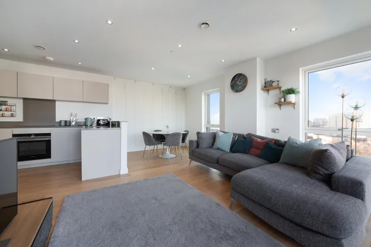 Flat River Barge Close in Greater London