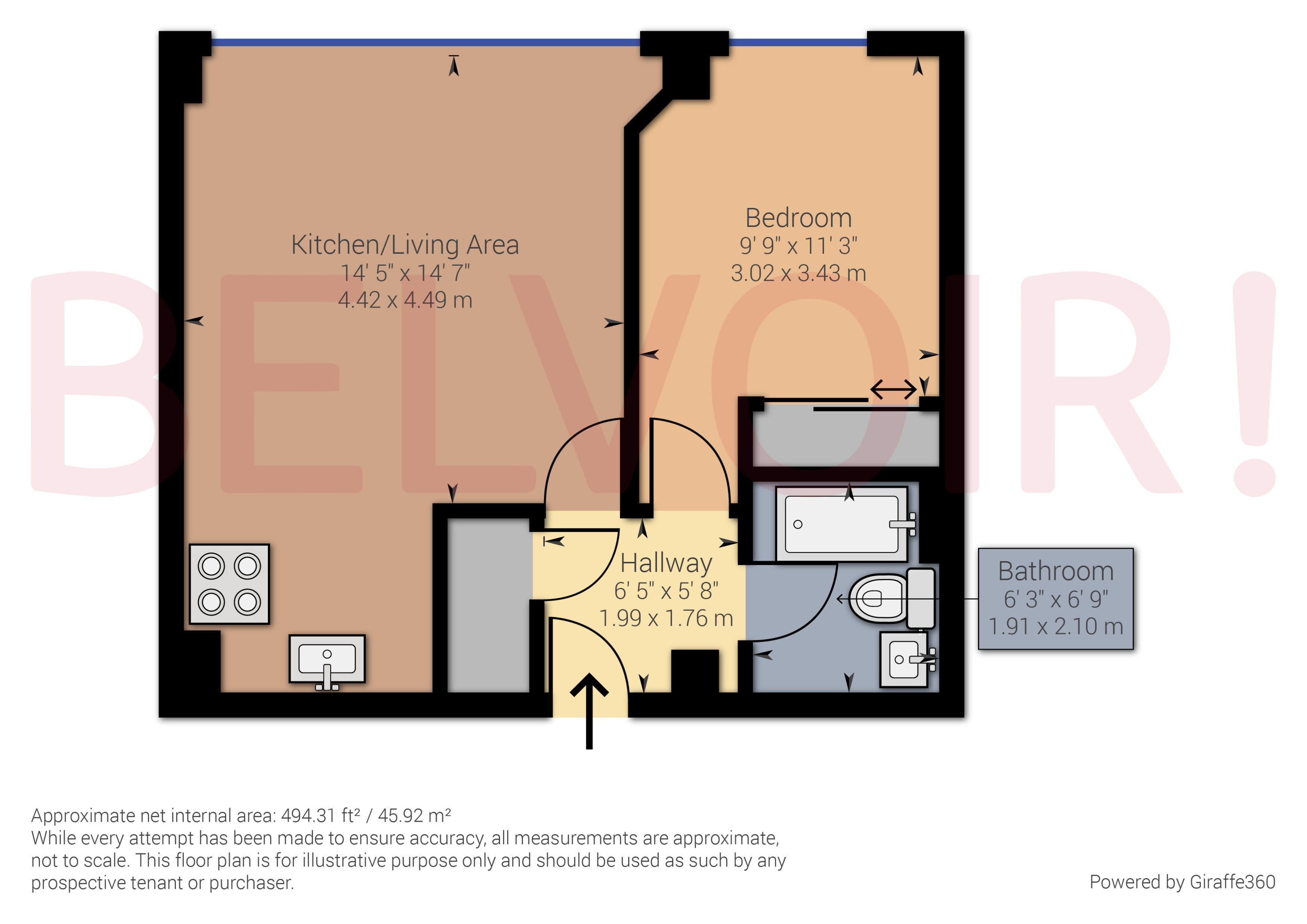 Flat Wesley Walk in Basingstoke and Deane