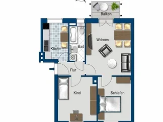 Wohnung Heimat-Privatstraße in Magdeburg