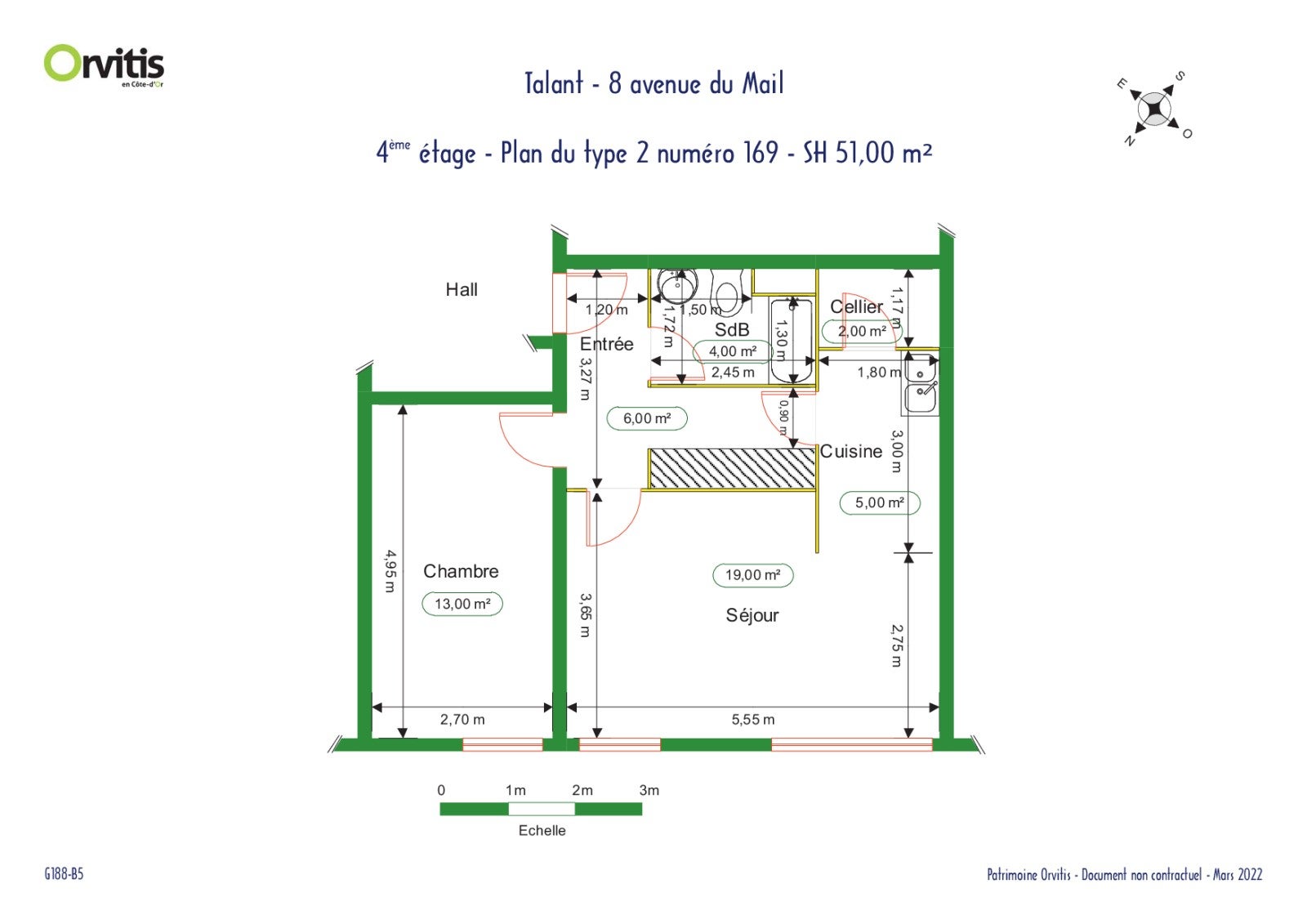 Appartement Avenue du Mail à Talant