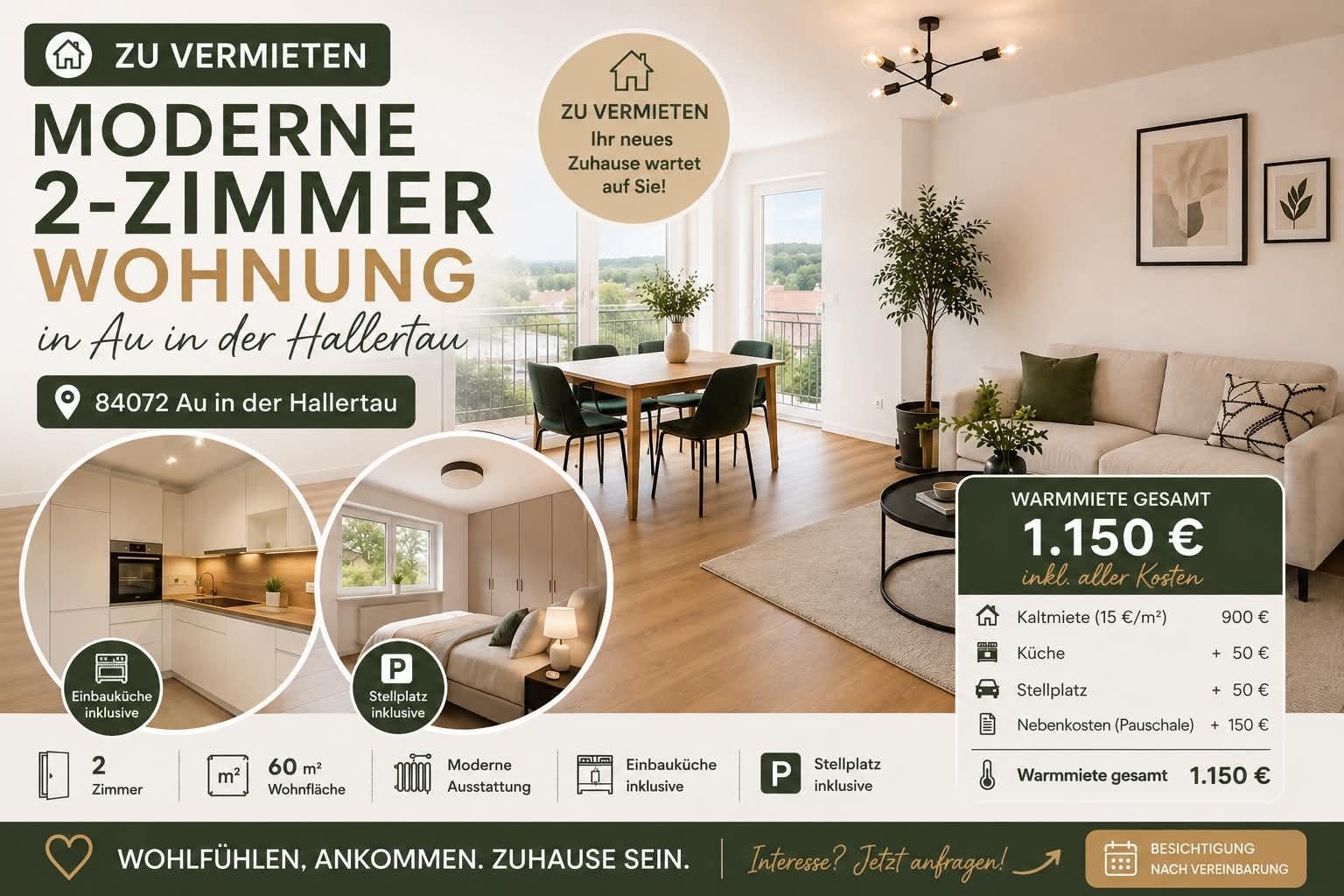 Wohnung Zarrerweg in Au in der Hallertau