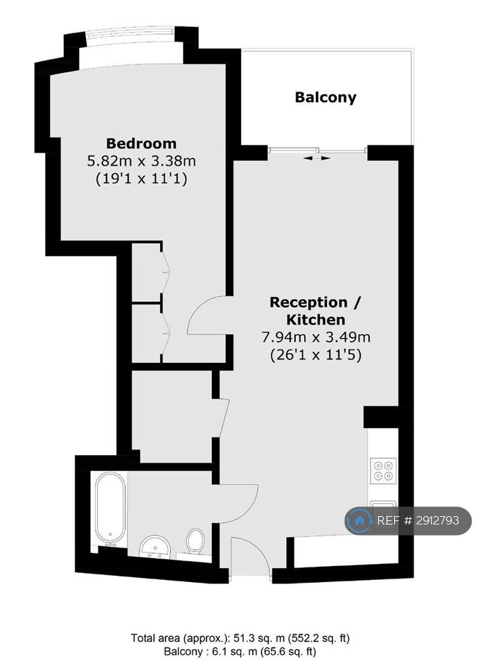 Flat Newcastle Place in City of Westminster