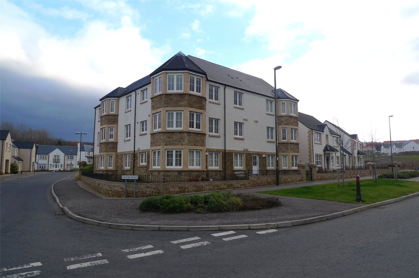 Flat Saltire Road in Dalkeith