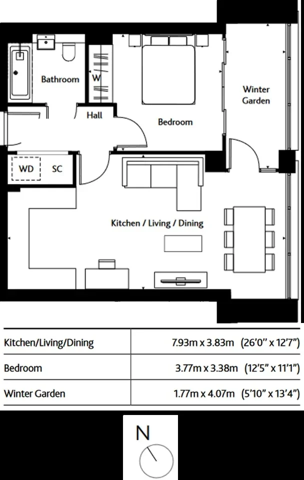 Flat Poplar Walk in Greater London