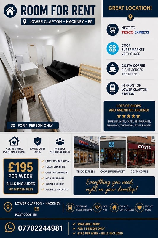 Room Glenarm Road in Greater London