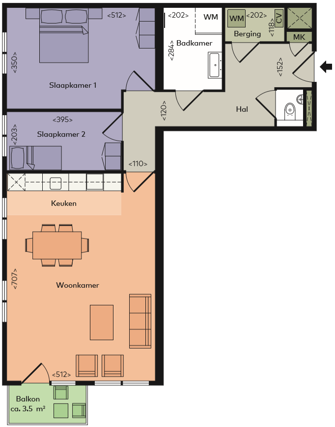 Appartement Bètaplein 188 in Leiden