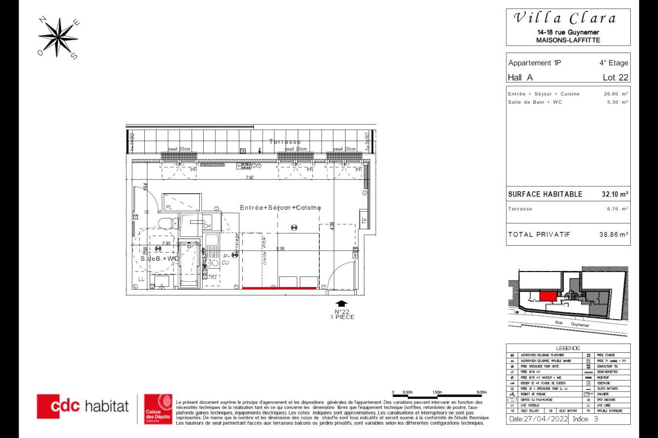 Flat Rue Guynemer in Maisons-Laffitte