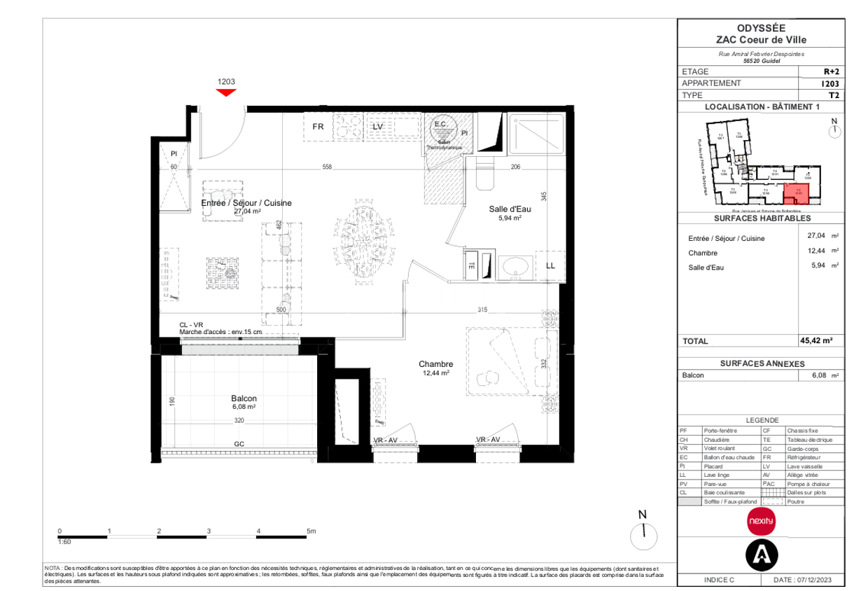 Flat Rue Amiral Febvrier des Pointes in Guidel