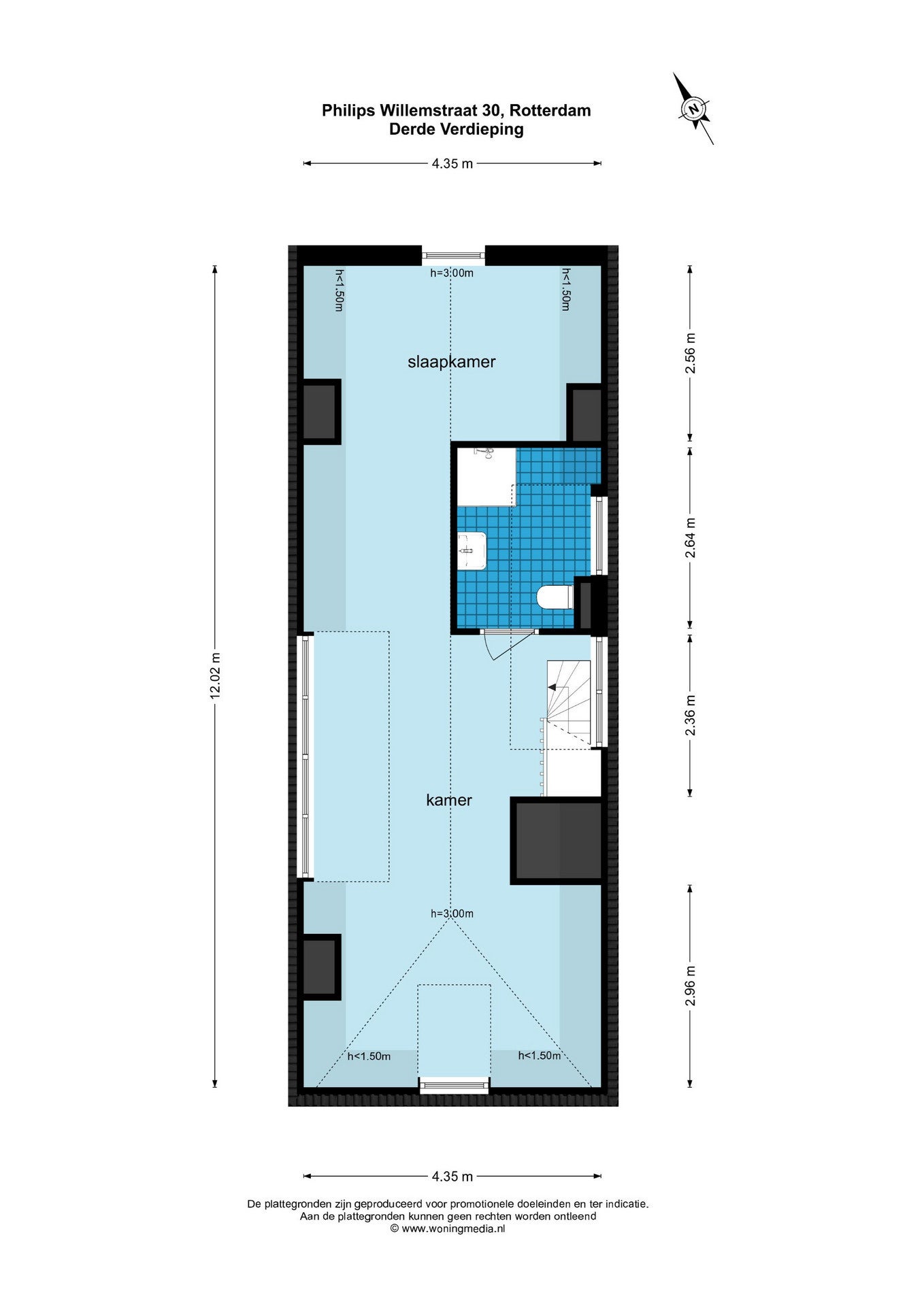 Appartement Philips Willemstraat in Rotterdam