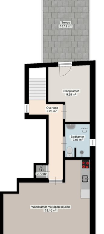 Appartement Nieuwe Ebbingestraat 14