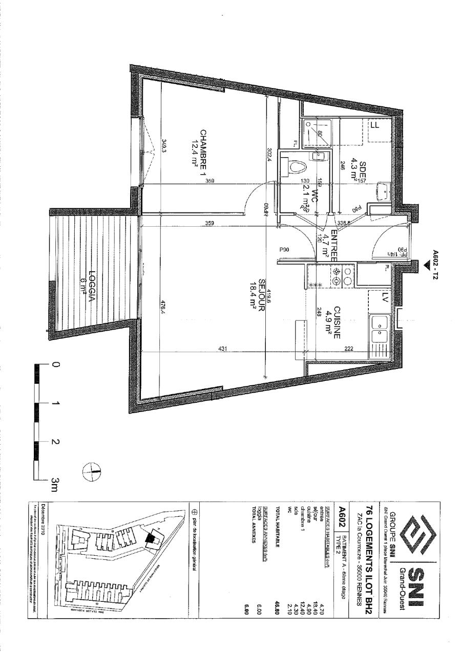 Appartement Résidence de la Courrouze à Rennes